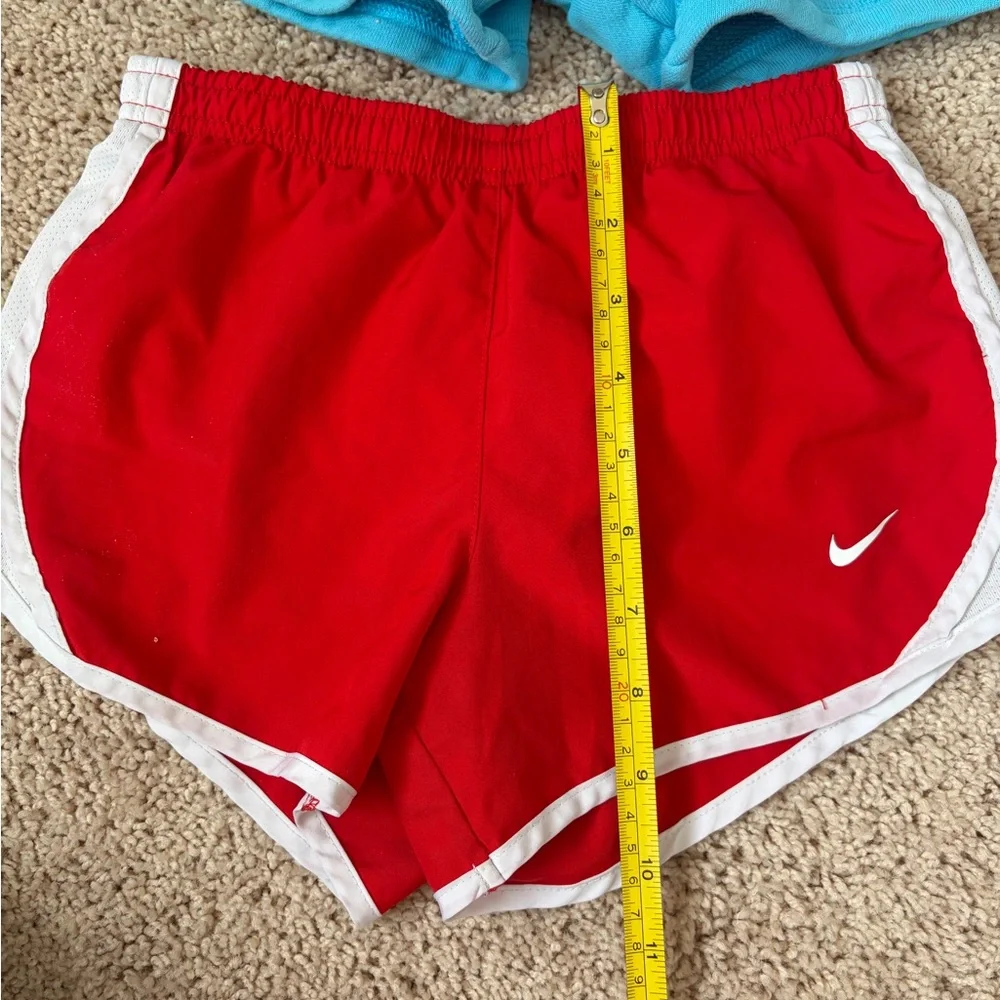 Nike Kids Red and Blue Shorts Duo Size S